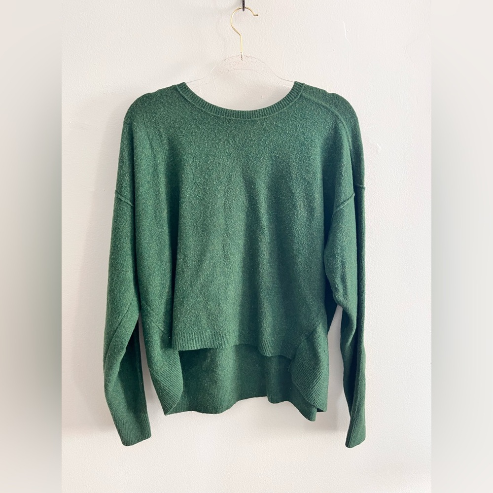 FREE PEOPLE Luna Pullover In Dark Green - Picture 3 of 6